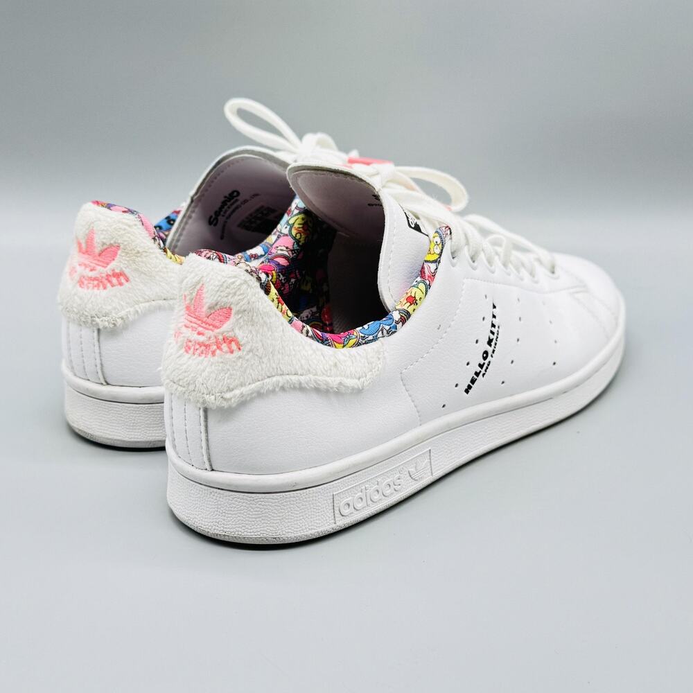 Adidas Originals Shoes Womens 8.5 White Leather Hello Kitty Stan Smith Sneakers - Picture 9 of 13